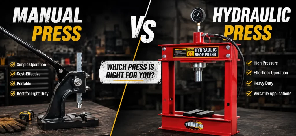 manual vs hydraulic press